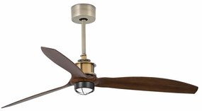 Lustra cu Ventilator si telecomanda JUST FAN M LED auriu/maro