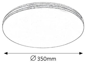 Rabalux 2763 - Plafonieră LED OSCAR, 1xLED/18W/230V, rotundă, cromată