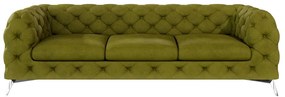 Canapea verde cu tapițerie din catifea 243 cm Chelsea – Ropez