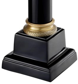Veioza, lampa de masa LUX neagra, finisaj brass, H-83cm, Monaco 101640 HZ