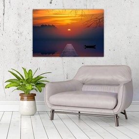 Tablou cu podul în apus de soare (90x60 cm)