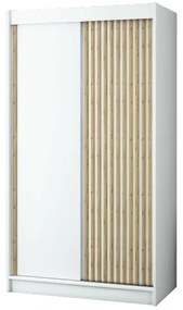 Dulap de haine 120 cm Ladonna (alb mat). 1045693