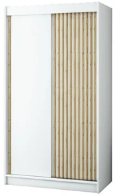 Dulap de haine 120 cm Ladonna (alb mat). 1045693