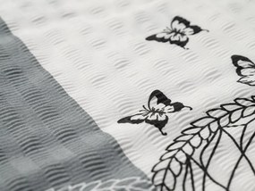 Lenjerie de pat din crep TIRLAN gri-alb Dimensiune lenjerie de pat: 70 x 90 cm | 140 x 200 cm