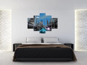 Tablou cu oraș nocturn (150x105 cm)