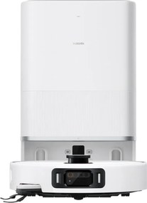 Aspirator robot Xiaomi Robot Vacuum 5 Pro EU OV21GL, 55 W, 20000 Pa, 140 min, cameră triplă AI de 5 MP cu funcție de recunoaștere, stație automată de spălare și uscare, navigație dToF retractabilă, apă la 80 °C, alb