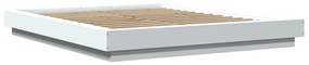 3281182 vidaXL Cadru de pat, alb, 150x200 cm, lemn prelucrat