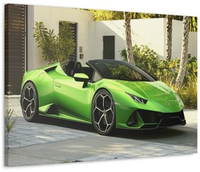 Tablou Canvas Green Lambourghini 120x80 cm