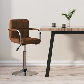 vidaXL Scaun de bar, maro, material textil