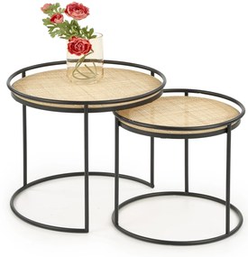 Set masute de cafea Ratan Natural, LIDINGO