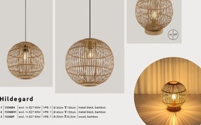 Lampa de masa stil natural bambus HILDEGARD