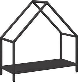 vidaXL Suport pentru lemne de foc negru Oțel laminat la rece