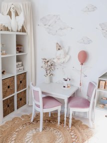 Masa cu scaune copii tapitate Magenta