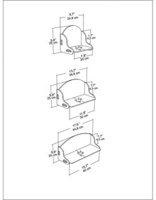 Rafturi 3 buc. cu aspect de lemn de stejar Sima – Kalune Design