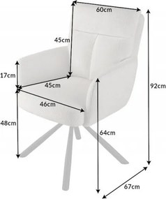 Set 2 scaune pivotante Big George, boucle bej