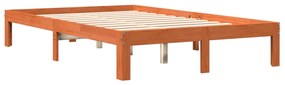 844171 vidaXL Cadru de pat, maro ceruit, 140x200 cm, lemn masiv de pin