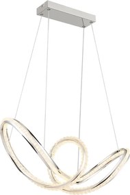 Globo 67440H - Lustră LED dimabilă pe cablu EVANGELINE LED/45W/230V crom lucios + telecomandă