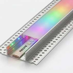 SET 1x bandă LED RGBW WHITE AND COLOR LED/20W/230V 2 m + 2x profil încastrat 1 m