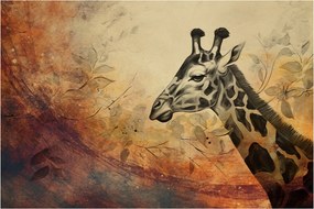 Tablou - Girafă, pictură (90x60 cm)