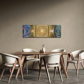 Tablou cu tavanul bisericii Siena (cu ceas) (90x30 cm)