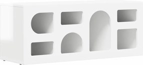 vidaXL Cabinet TV Alb lucios 100 x 35 x 40 cm Lemn compozit