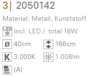 Lampadar LED design modern Loop Line crom 2050142 NV