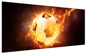 Tablou cumingea de fotbal în foc (120x50 cm), în 40 de alte dimensiuni noi