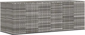 vidaXL Ladă grădină pentru perne, gri, 291x100,5x104 cm, ratan PE