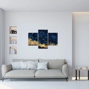 Tablou - Marmură albastru închis (90x60 cm)