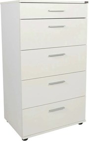 Comoda SFN-550-BB-1, alb, PAL melaminat, 60x44x108 cm