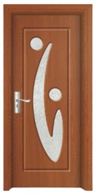 Usa Interior din MDF Novo Doors ND70, Cadru din Lemn Masiv, Geam Sablat, KIT COMPLET, Toc , Manere si balamale incluse (Culoare: Stejar Auriu, Toc: