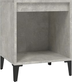 vidaXL Noptiere, gri beton, 40x35x50 cm