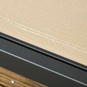 Outsunny Șezlong de soare din aluminiu și textilene cu roți și suport pentru cap, spătar reglabil, kaki | Aosom Romania