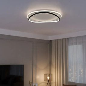 Plafonieră LED HALO, 38W, 230V, Ø 50 cm, negru