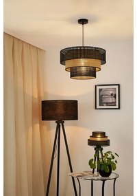 Brilagi - Lampă de masă DAKOTA LUNETA 1xE27/15W/230V negru/ratan
