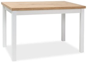 Masa dining Stejar Lancelot / Alb Mat, ADAM 120x68