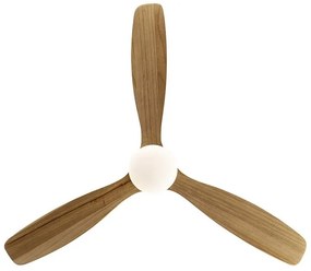 Lustra LED cu Ventilator si telecomanda Siroco D-132cm nichel/lemn