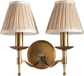 Endon 63654 - Aplica de perete STANFORD 2xE14/40W/230V alamă/bej