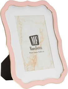 Ramă foto roz-deschis cu picior de susținere din metal/din sticlă 17x22 cm Margot – Mauro Ferretti
