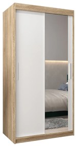 Dulap de haine 100 cm Toki 2 (stejar sonoma + alb mat). 1064968