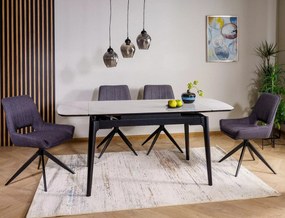 Masa extensibila Sento alb/negru L120-180xl80 cm