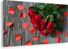 Tablou - cu buchet de flori (90x60 cm)