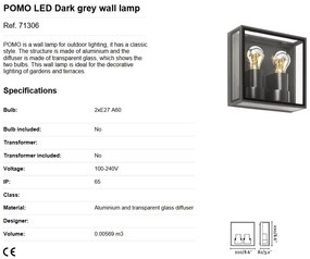 Aplica de perete pentru exterior stil clasic IP65 POMO