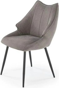 Scaun K543, gri/negru, stofa clasica/metal, 55x60x87 cm