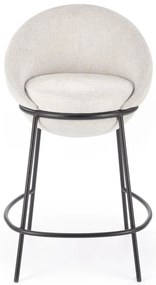 Scaun de bar tapitat H118 bej
