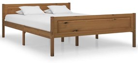 322113 vidaXL Cadru de pat, maro miere, 140x200 cm, lemn masiv de pin