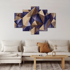 Tablou - 3D triunghiuri de lemn (150x105 cm)