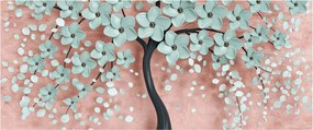 Tablou - Flori albastre în pastel (120x50 cm)