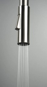 Pipa flexibila pentru baterie bucatarie, cu 2 functii, alb, Deante Luno Alb