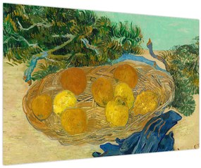 Tablou - Vincent van Gogh, Still Life of  Oranges and Lemons with  Blue Gloves, reproducere (90x60 cm)